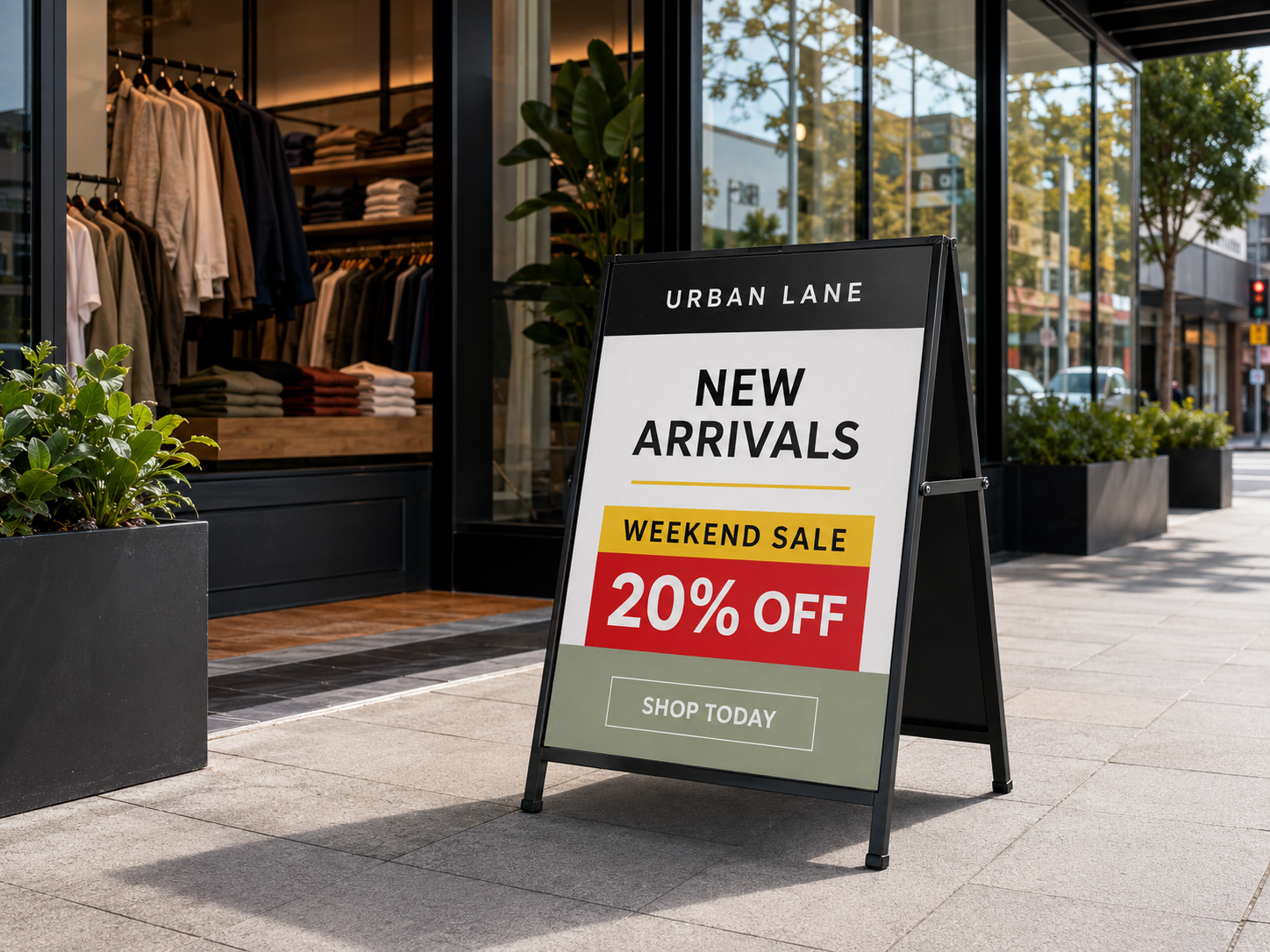 Retail sandwich board Retail sandwich board Auckland street promotion