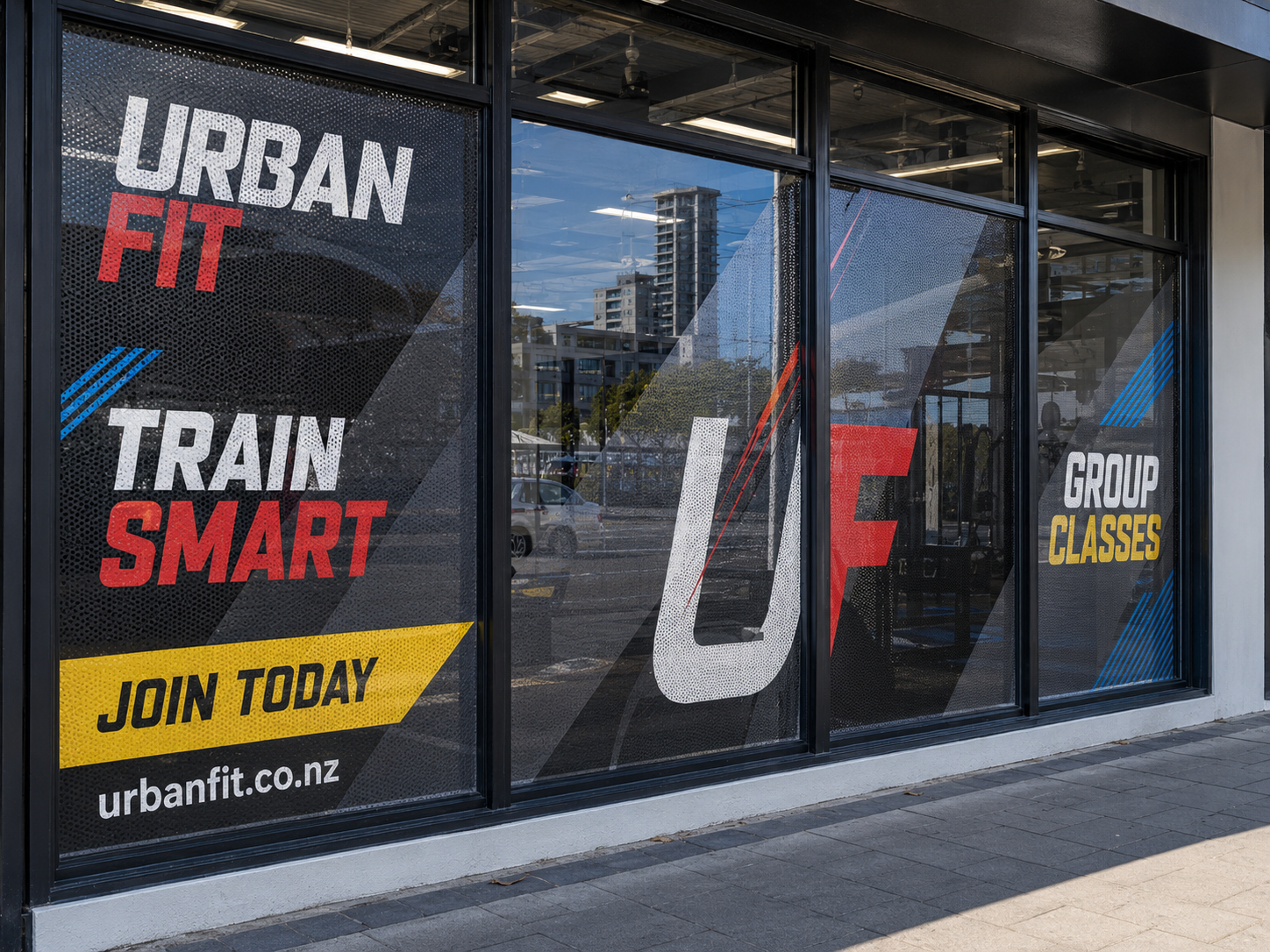 One-way vision One way vision window graphics Auckland retail frontage